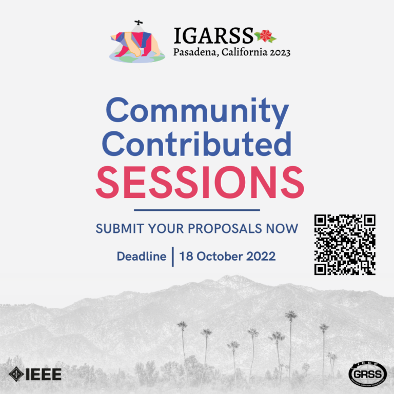 IGARSS 2023 Call for Community Session Proposals GRSSIEEE